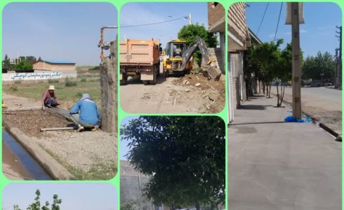 آغاز عملیات اجرایی بتن ریزی و پیاده روسازی معابر سطح شهر تاتارعلیا